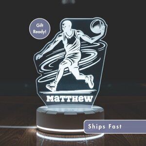 Custom Basketball LED Night Light for Athletes